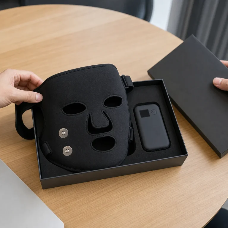 Private-Label-LED-Gesichtsmaske TLM200E – Testbericht zum Muster, quadratisch
